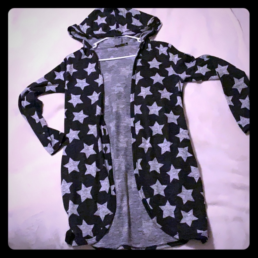 Long sleeve sweater with hoodie